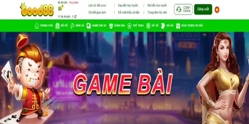 Tổng quan về sảnh cược game bài 3D Good88 